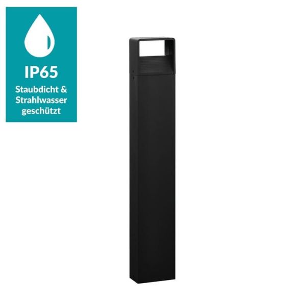 Poste para Exterior LED 80cm DONINNI 1 6,2W 550lm 3000K IP65 Negro