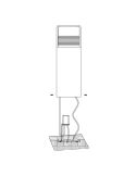 Poste para Exterior LED 80cm DONINNI 1 6,2W 550lm 3000K IP65 Negro