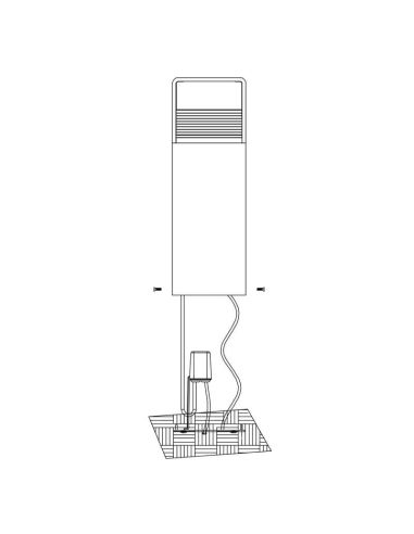 Poste para Exterior LED 80cm DONINNI 1 6,2W 550lm 3000K IP65 Negro