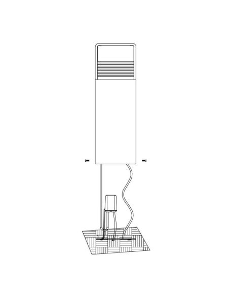 Poteau extérieur LED 80cm DONINNI 1 6,2W 550lm 3000K IP65 Noir