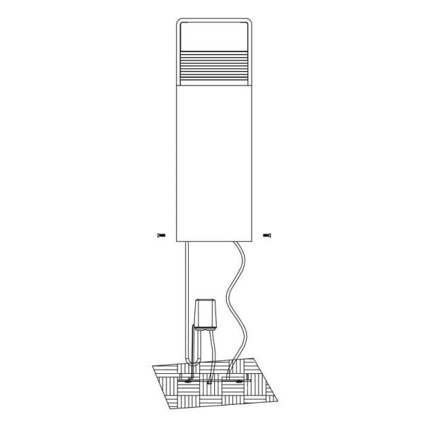 Poteau extérieur LED 80cm DONINNI 1 6,2W 550lm 3000K IP65 Noir