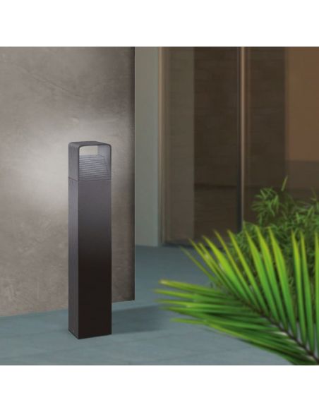 Poste para Exterior LED 80cm DONINNI 1 6,2W 550lm 3000K IP65 Negro