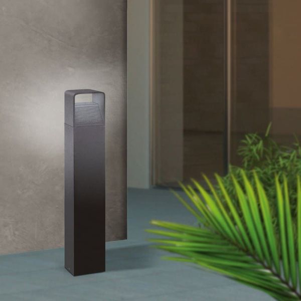 Poste para Exterior LED 80cm DONINNI 1 6,2W 550lm 3000K IP65 Negro