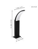 Baliza para Exterior LED de Superficie 45cm FIUMICINO 11,5W Luz Cálida 3000K 1200lm IP44