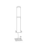 Baliza para Exterior LED de Superficie 45cm FIUMICINO 11,5W Luz Cálida 3000K 1200lm IP44