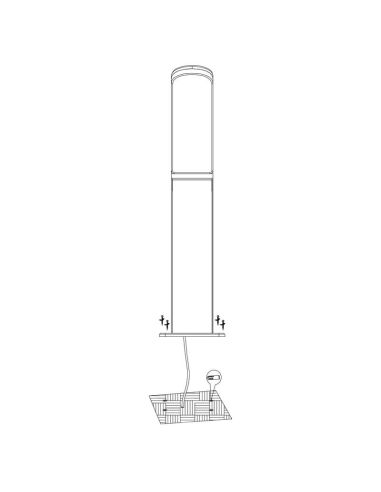Baliza para Exterior LED de Superficie 45cm FIUMICINO 11,5W Luz Cálida 3000K 1200lm IP44