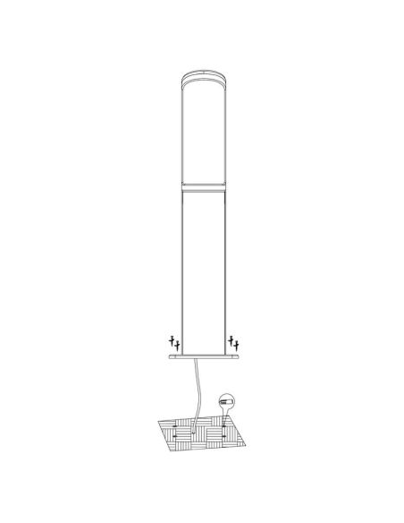 Baliza para Exterior LED de Superficie 45cm FIUMICINO 11,5W Luz Cálida 3000K 1200lm IP44