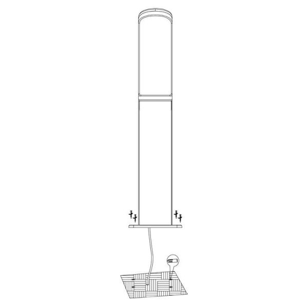 Baliza para Exterior LED de Superficie 45cm FIUMICINO 11,5W Luz Cálida 3000K 1200lm IP44