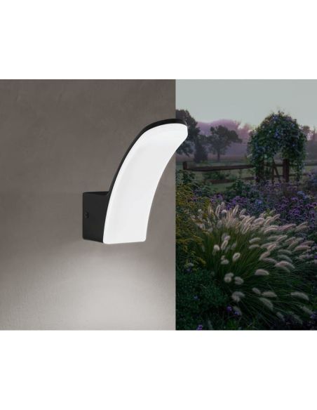 Aplique moderno de parede LED FIUMICINO Luz quente 3000K 11,5W 1200lm IP44