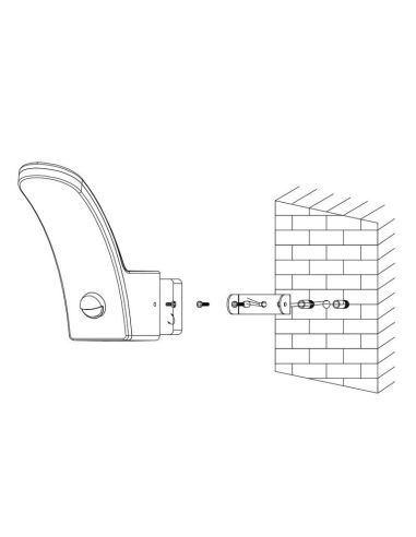 Aplique de parede LED FIUMICINO com sensor de movimento luz quente 3000K 11,5W IP44