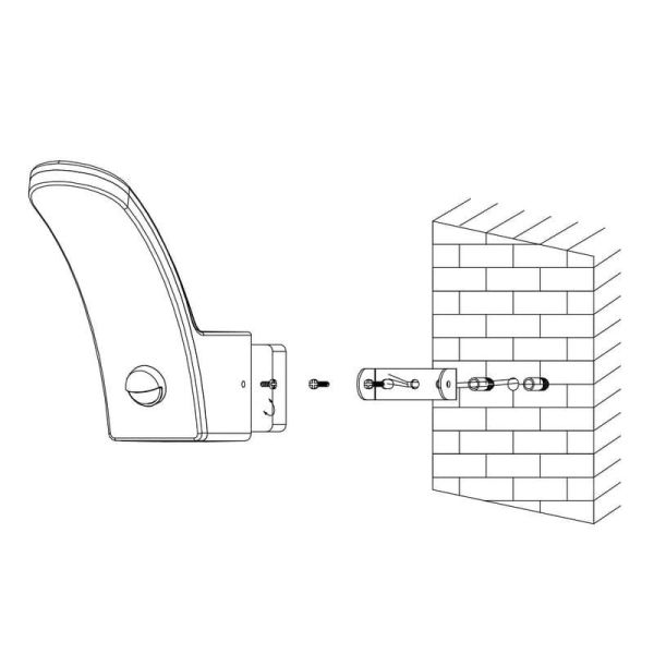 Aplique de Pared LED FIUMICINO con Sensor Movimiento Luz Cálida 3000K 11,5W IP44