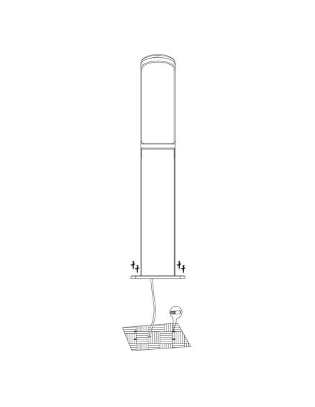Poste Exterior LED 11,5W FIUMICINO 90cm Luz Cálida 3000K 1200lm IP44