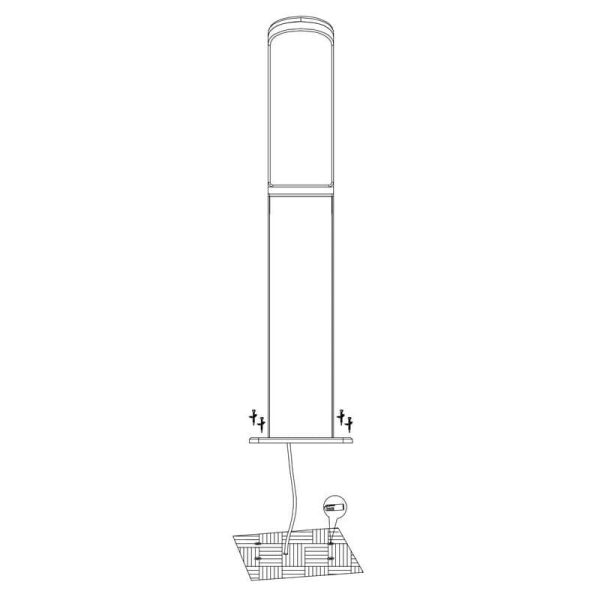 Poste Exterior LED 11,5W FIUMICINO 90cm Luz Cálida 3000K 1200lm IP44