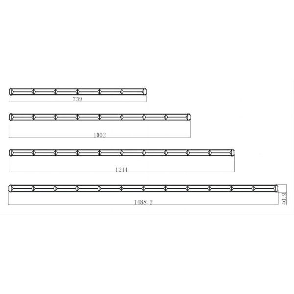 Barra direccional de advertencia con LED Homologado para vehículos especiales 8x6x3W con panel controlador dimensiones Agropar