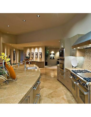 Anneau Encastrable Inclinable MR16/GU10 -Plat Rond- en Acier Poli Vtac | Léonleds