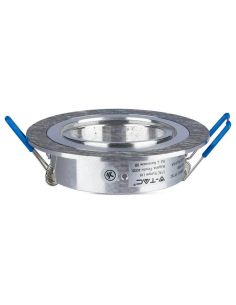 Aro Empotrable Basculante MR16/GU10 -Redondo Plano- de Acero Pulido Vtac | Leonleds 2