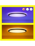 Plafonnier LED intelligent SuperSlim 32W 3,750Lm 2200K - 6500K blanc ou noir