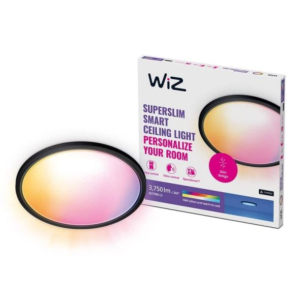 Plafon LED inteligente SuperSlim 32W 3.750Lm 2200K - 6500K branco ou preto