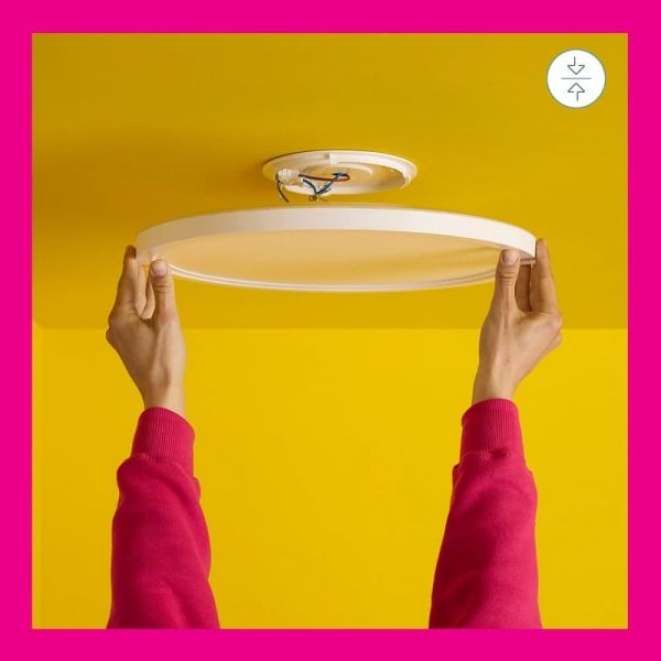 Plafón de techo inteligente LED SuperSlim 32W 3.750Lm 2200K - 6500K blanco o negro