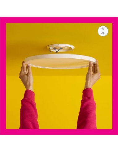 Plafón de techo inteligente LED SuperSlim 22W 2.600Lm 2200K - 6500K RGB blanco o negro