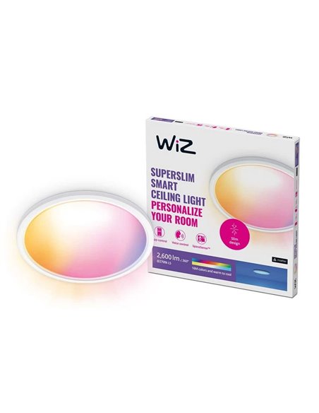 Plafón de techo inteligente LED SuperSlim 22W 2.600Lm 2200K - 6500K RGB blanco o negro