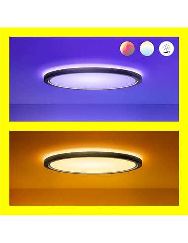 copy of Plafonnier LED intelligent SuperSlim 22W 2700K - 6500K blanc ou noir