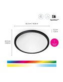 Plafón de techo inteligente LED SuperSlim 22W 2.600Lm 2200K - 6500K RGB blanco o negro