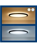 Plafón de techo inteligente LED SuperSlim 22W 2.600Lm 2200K - 6500K RGB blanco o negro