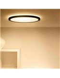 Plafón de techo inteligente LED SuperSlim 22W 2.600Lm 2200K - 6500K RGB blanco o negro