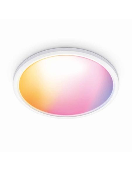 Plafón de techo inteligente LED SuperSlim 22W 2.600Lm 2200K - 6500K RGB blanco o negro