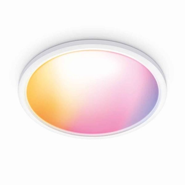 Plafón de techo inteligente LED SuperSlim 22W 2.600Lm 2200K - 6500K RGB blanco o negro