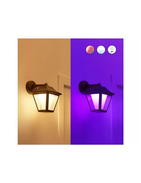 Farol/Aplique de exterior Inteligente WALL LIGHT CLASSIC a todo color regulable 1.000Lm, Wifi, IP44