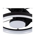 Ventilateur de plafond LED moderne STRIKE noir 50W 4800Lm avec 3 nuances de blanc