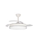 Ventilador de Techo LED aspas retráctiles SUPERECO Blanco 45W 4400Lm CCT