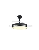 Ventilador de Techo LED aspas retráctiles SUPERECO Negro 45W 4400Lm CCT