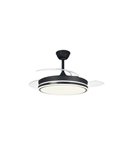 Ventilador de Techo LED aspas retráctiles SUPERECO Negro 45W 4400Lm CCT