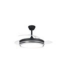 Ventilador de Techo LED aspas retráctiles SUPERECO Negro 45W 4400Lm CCT