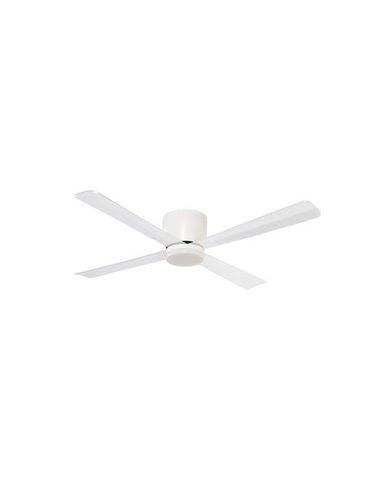 Ventilador DC SURAT blanco LED 18W 1600 Lm, con 4 aspas largas  47w potencia CCT Dim