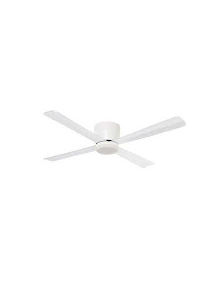 Ventilador DC SURAT blanco LED 18W 1600 Lm, con 4 aspas largas  47w potencia CCT Dim