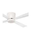 Ventilador DC SURAT blanco LED 18W 1600 Lm, con 4 aspas largas  47w potencia CCT Dim
