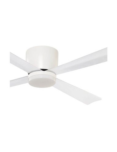 Ventilateur DC LED blanc SURAT 18W 1600 Lm, avec 4 pales longues puissance 47w CCT Dim