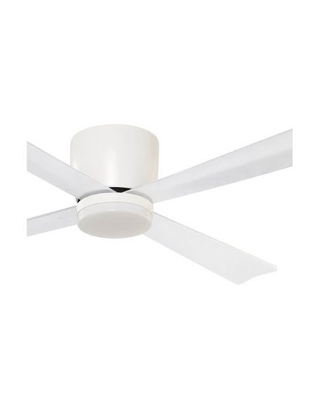 Ventilador DC SURAT blanco LED 18W 1600 Lm, con 4 aspas largas  47w potencia CCT Dim