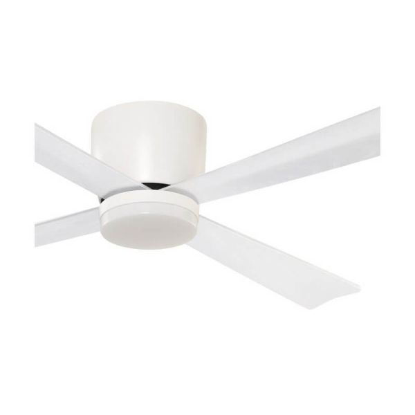 Ventilador DC SURAT blanco LED 18W 1600 Lm, con 4 aspas largas  47w potencia CCT Dim