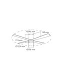 Ventilador DC SURAT blanco LED 18W 1600 Lm, con 4 aspas largas  47w potencia CCT Dim