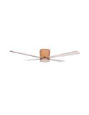 Ventilador LED DC SURAT madera 18W 1600 Lm, con 4 aspas largas 46W potencia CCT