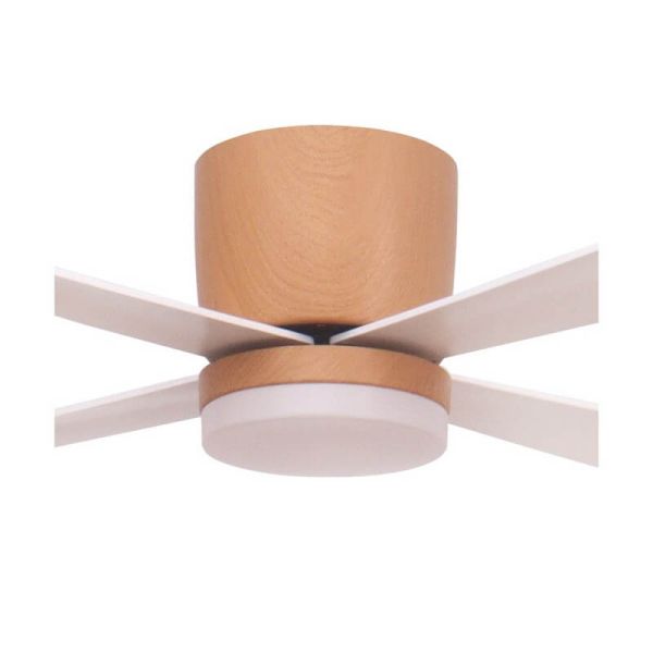 Ventilador LED DC SURAT madera 18W 1600 Lm, con 4 aspas largas 46W potencia CCT