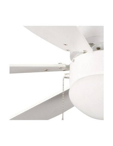 Ventilateur AC TABIT blanc 6 pales avec lumière 1xE27 pour petite pièce