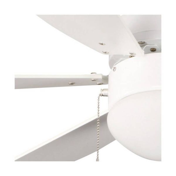 Ventilador AC TABIT blanco 6 aspas con luz 1xE27 para habitación pequeña