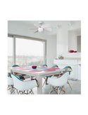 Ventilador AC TABIT blanco 6 aspas con luz 1xE27 para habitación pequeña