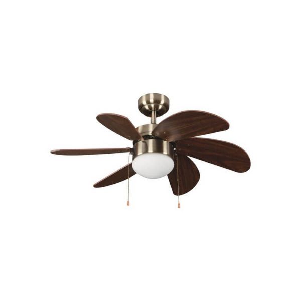 Ventilador con luz AC TABIT madera 1xE27, habitación pequeña